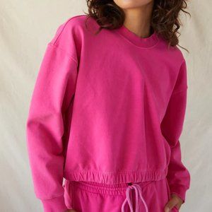AMO 90's Sweatshirt in Luminous Pink - Size Small